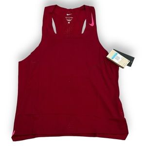 Nike Dri-Fit ADV Aeroswift Men’s Size M Hyper Red Running Singlet DM4624-635
